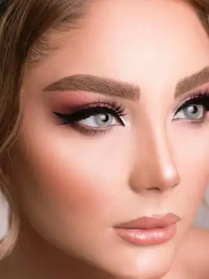 خرید لنز رنگی طوسی سبز دهب راین