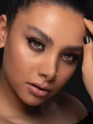 خرید لنز رنگی عسلی رینبو سندی براون تن 3