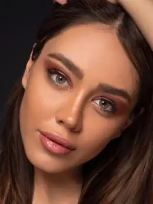 خرید لنز رنگی آبی عسلی رینبو سول بلو تن 3