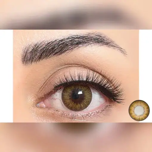 لنز رنگی عسلی فستیوال مورنینگ آیس هازل - Image 2