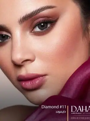 خرید لنز رنگی طوسی عسلی دهب دایموند