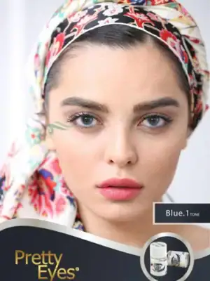 خرید لنز رنگی آبی مارشال بلو تن 1