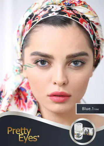 خرید لنز رنگی آبی مارشال بلو تن 1