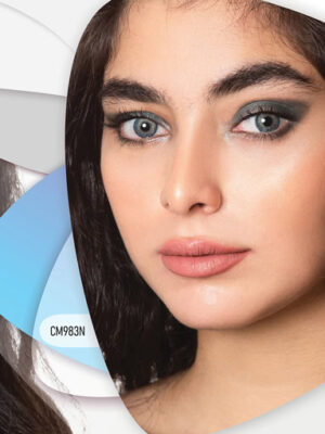 خرید لنز رنگی طوسی آبی کلیر ویژن CM983N