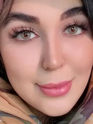 خرید لنز رنگی سبز عسلی دهب ماربل