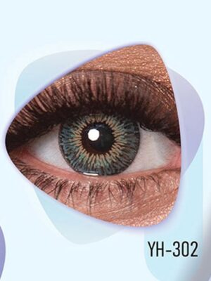 خرید لنز رنگی طوسی سبز کلیر ویژن YH302