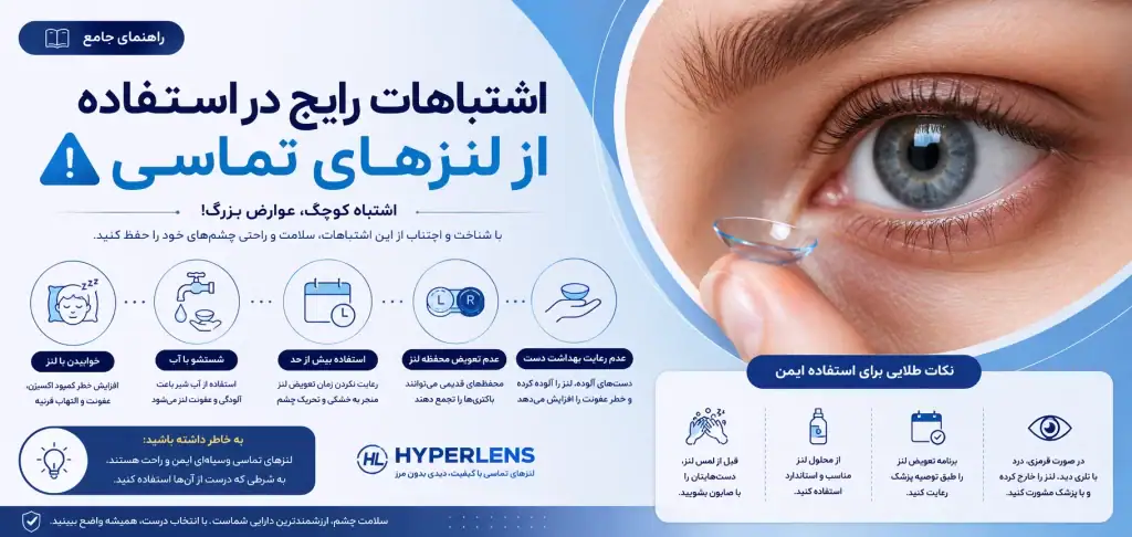 اشتباهات رایج در استفاده از لنز چشم
